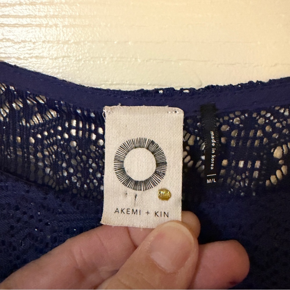 Akemi + Kin Navy Blue Knit Top - Picture 5 of 11